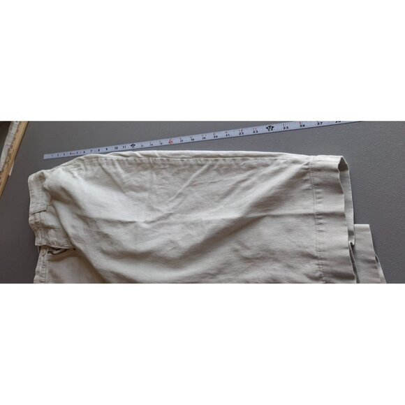 Lee Women Capri Chino Pants Size 10 Khaki Wide Leg Flat Front Preppy Classiccore - Picture 6 of 7